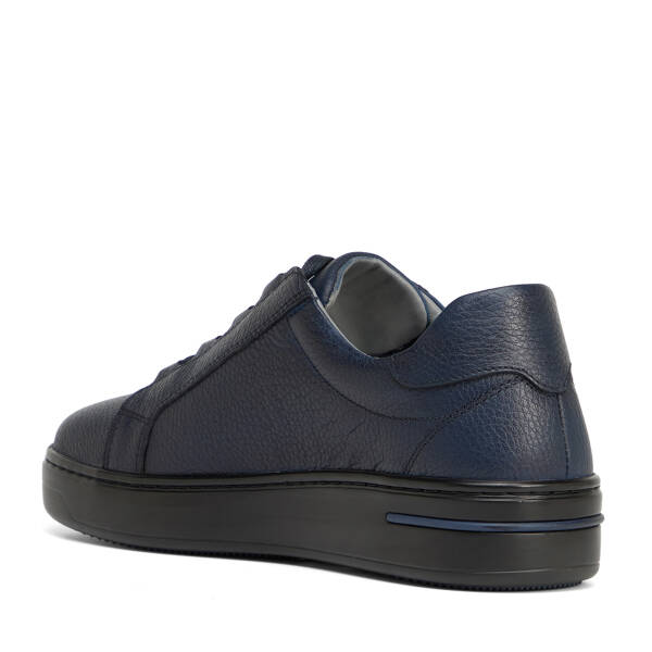 Lacivert Hakiki Deri Erkek Sneaker - E26S1AY57869-A38 - 4