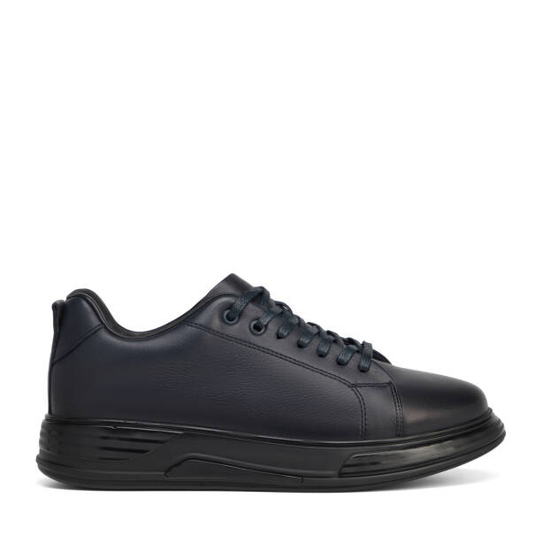 Lacivert Hakiki Deri Erkek Sneaker - E26S1AY57874-A31 