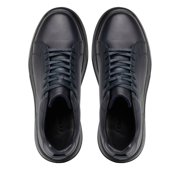 Lacivert Hakiki Deri Erkek Sneaker - E26S1AY57874-A31 - 5
