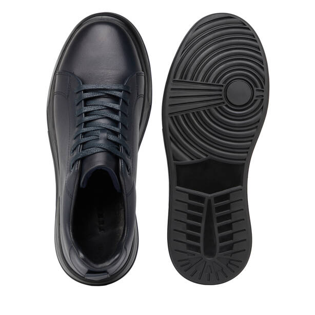 Lacivert Hakiki Deri Erkek Sneaker - E26S1AY57874-A31 - 6