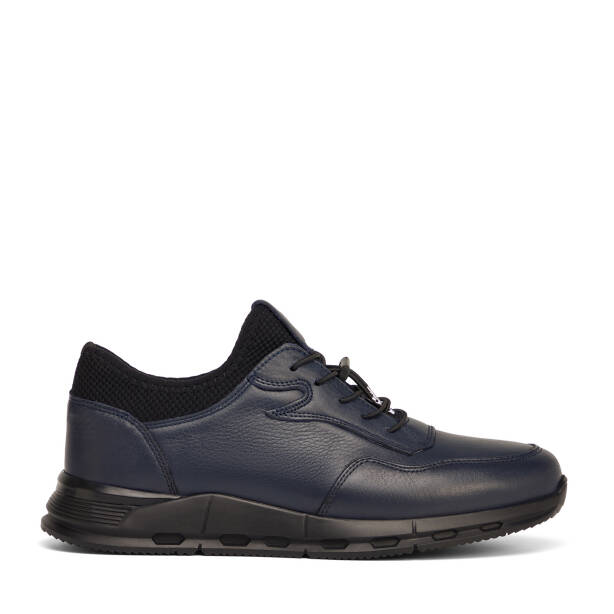 Lacivert Hakiki Deri Erkek Sneaker - E26S1AY57878-A31 - 1