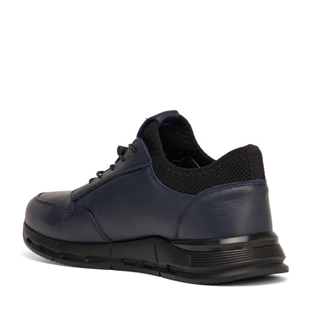 Lacivert Hakiki Deri Erkek Sneaker - E26S1AY57878-A31 - 4