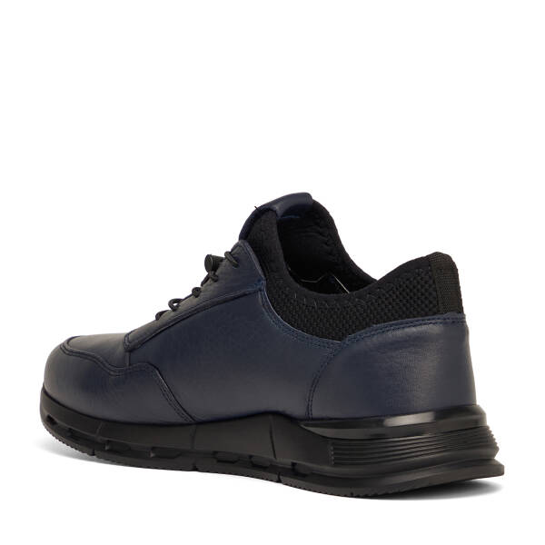Lacivert Hakiki Deri Erkek Sneaker - E26S1AY57878-A31 - 4