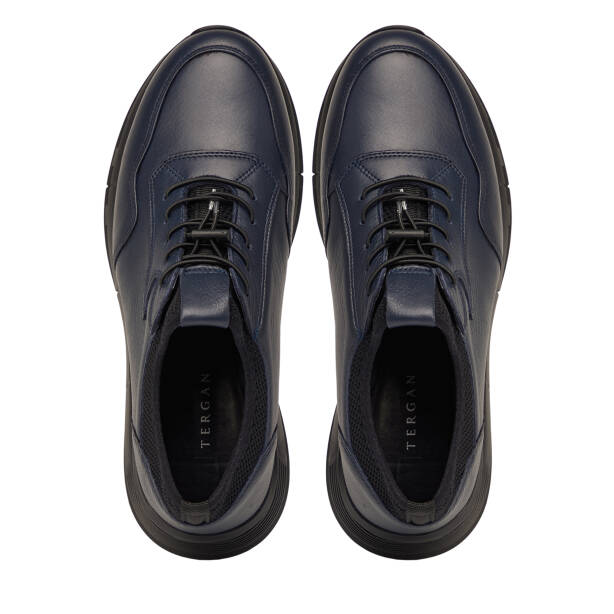Lacivert Hakiki Deri Erkek Sneaker - E26S1AY57878-A31 - 5
