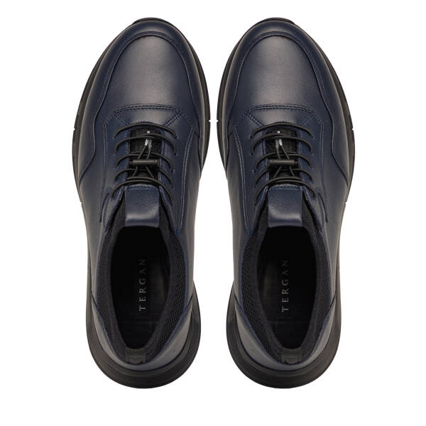 Lacivert Hakiki Deri Erkek Sneaker - E26S1AY57878-A31 - 5