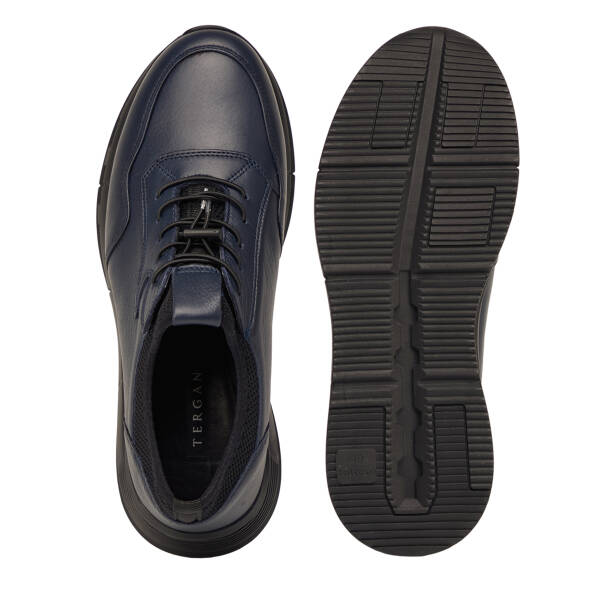 Lacivert Hakiki Deri Erkek Sneaker - E26S1AY57878-A31 - 6