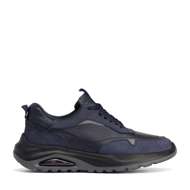 Lacivert Hakiki Deri Erkek Sneaker - E26S1AY57901-A31 