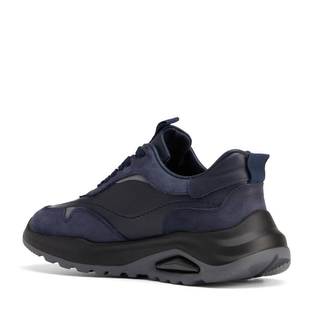 Lacivert Hakiki Deri Erkek Sneaker - E26S1AY57901-A31 - 4