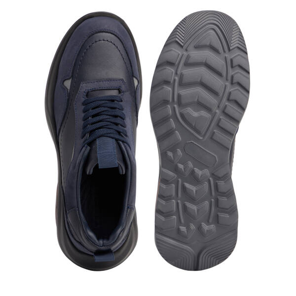 Lacivert Hakiki Deri Erkek Sneaker - E26S1AY57901-A31 - 5