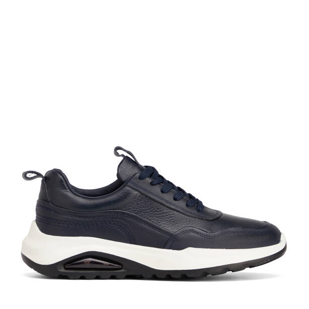 Lacivert Hakiki Deri Erkek Sneaker - E26S1AY57903-A31 - 1