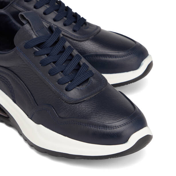 Lacivert Hakiki Deri Erkek Sneaker - E26S1AY57903-A31 - 3