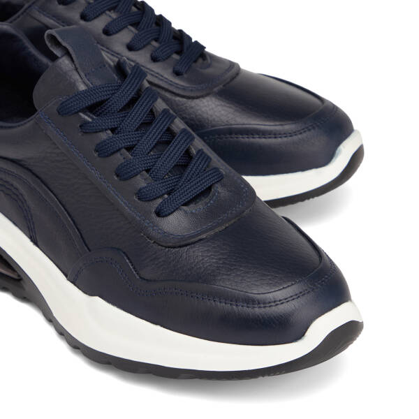 Lacivert Hakiki Deri Erkek Sneaker - E26S1AY57903-A31 - 3