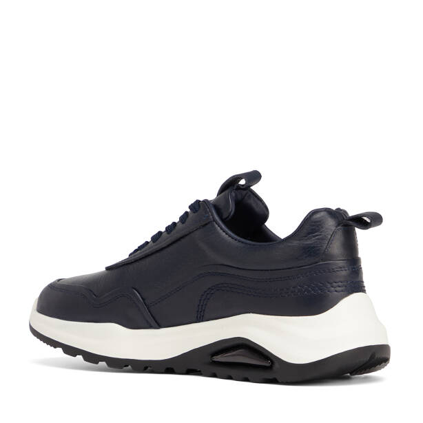 Lacivert Hakiki Deri Erkek Sneaker - E26S1AY57903-A31 - 4