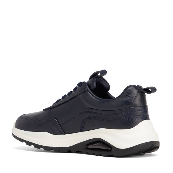 Lacivert Hakiki Deri Erkek Sneaker - E26S1AY57903-A31 - 4