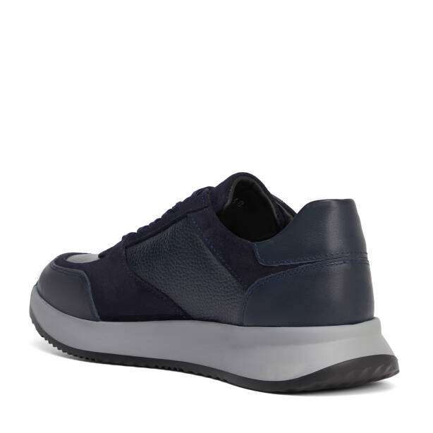 Lacivert Hakiki Deri Erkek Sneaker - E26S1AY57906-A31 - 4