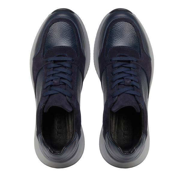 Lacivert Hakiki Deri Erkek Sneaker - E26S1AY57906-A31 - 5