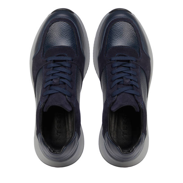 Lacivert Hakiki Deri Erkek Sneaker - E26S1AY57906-A31 - 5