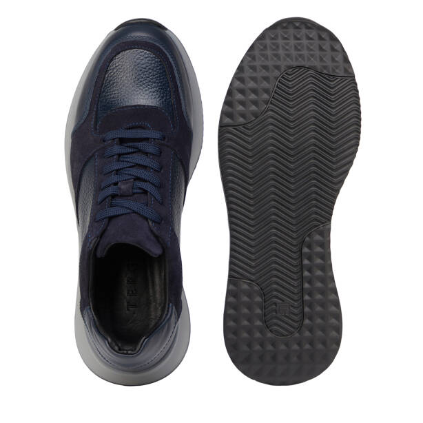 Lacivert Hakiki Deri Erkek Sneaker - E26S1AY57906-A31 - 6