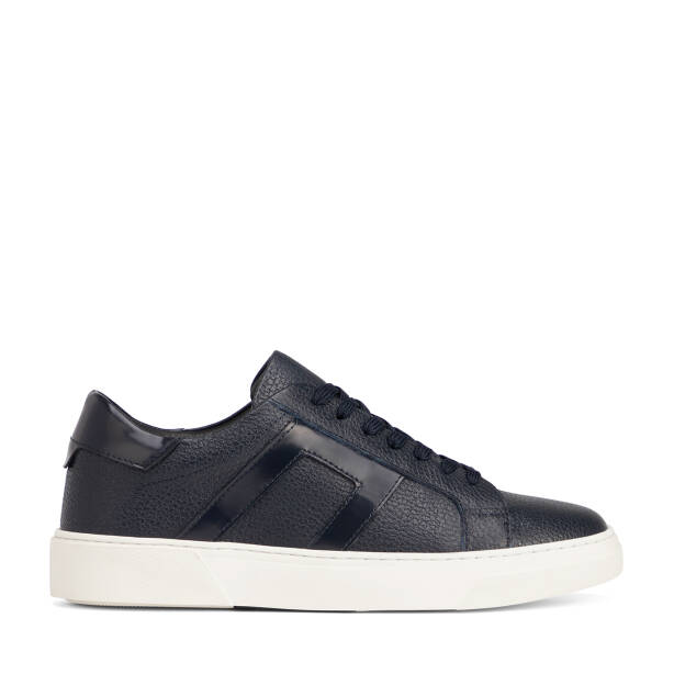 Lacivert Hakiki Deri Erkek Sneaker - E26S1AY57909-A38 - 1