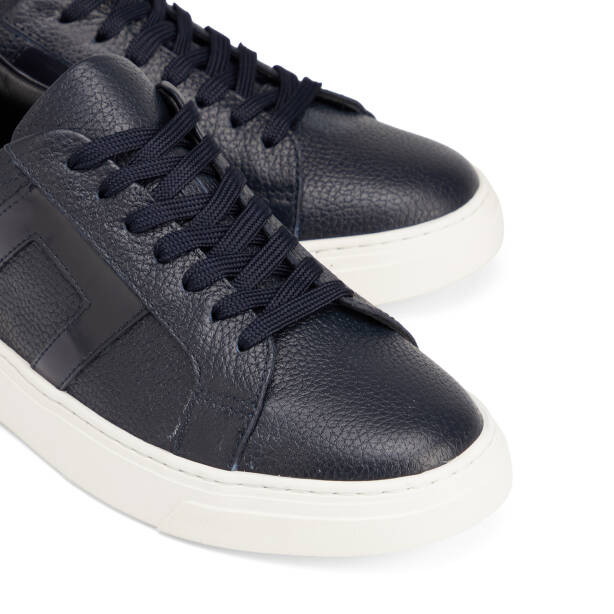 Lacivert Hakiki Deri Erkek Sneaker - E26S1AY57909-A38 - 3