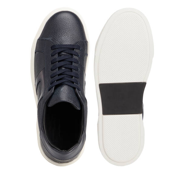 Lacivert Hakiki Deri Erkek Sneaker - E26S1AY57909-A38 - 5
