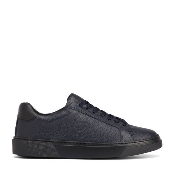 Lacivert Hakiki Deri Erkek Sneaker - E26S1AY57910-A38 