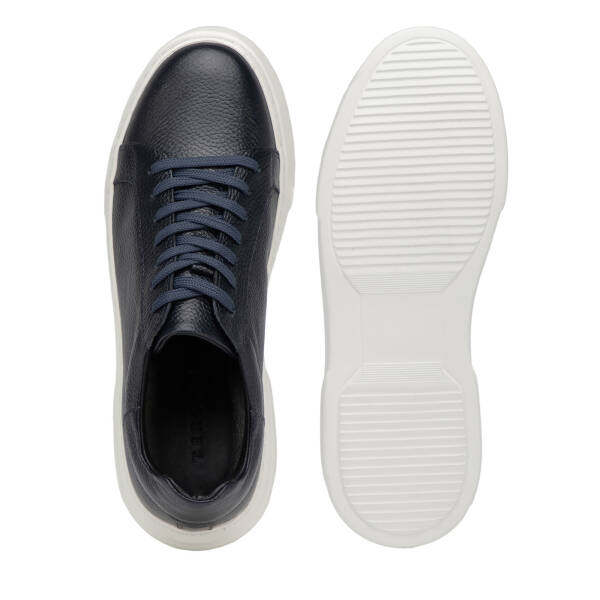 Lacivert Hakiki Deri Erkek Sneaker - E4MEAY057782-A38 - 6