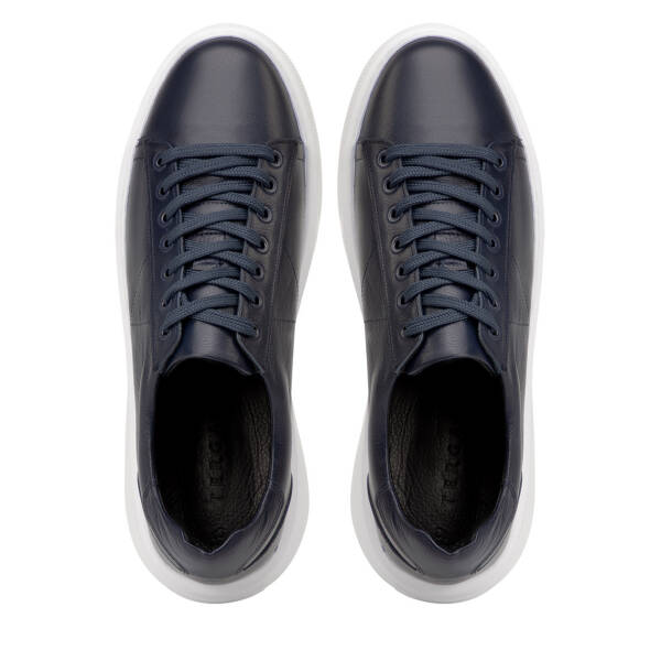 Lacivert Hakiki Deri Erkek Sneaker - E4MEAY057784-A31 - 5