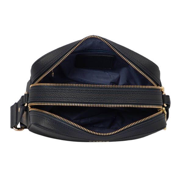 Lacivert Hakiki Deri Kadın Çapraz Askılı Çanta - S25K1BC80518-A38 - 4