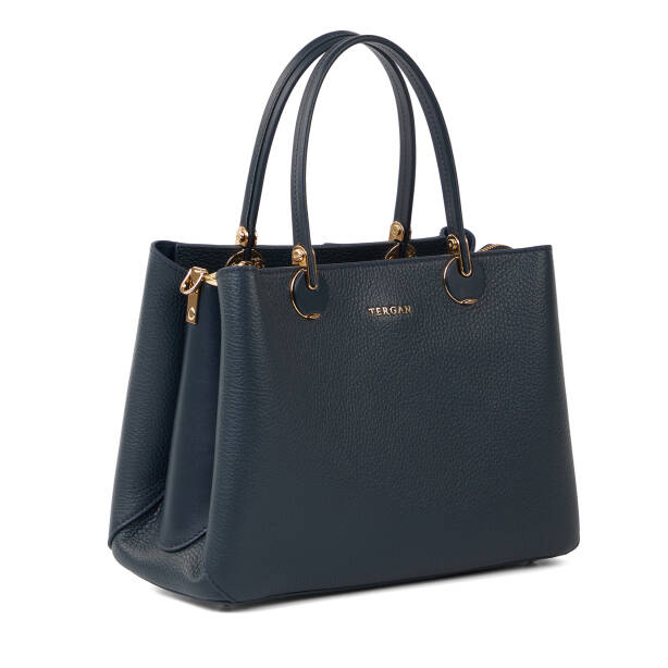 Lacivert Hakiki Deri Kadın Çapraz Askılı Çanta - S26K1BC80150-D6M - 2