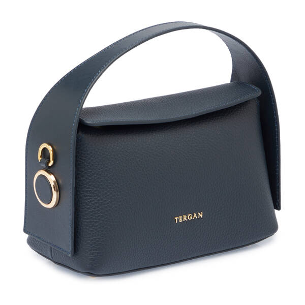 Lacivert Hakiki Deri Kadın El Çantası - S25K1BC80348-D6M - 2