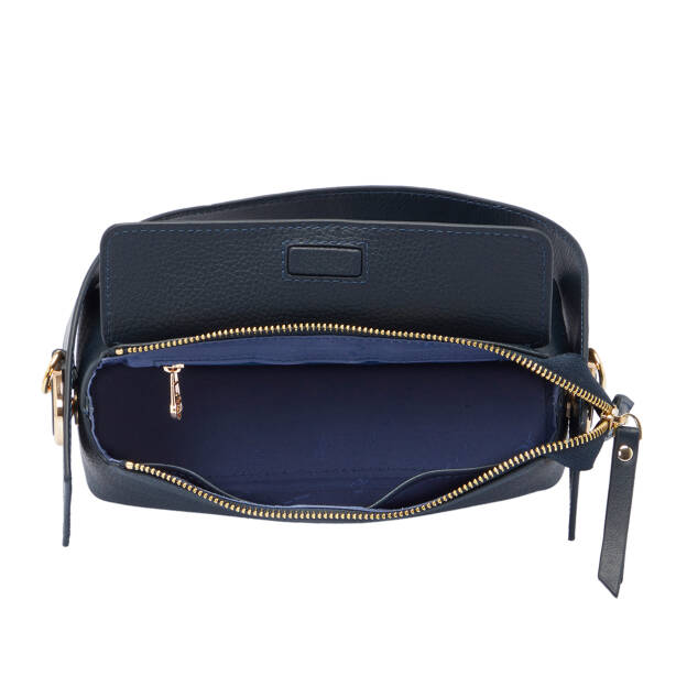 Lacivert Hakiki Deri Kadın El Çantası - S25K1BC80348-D6M - 4