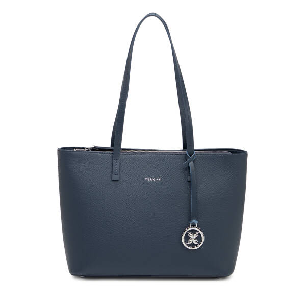 Lacivert Hakiki Deri Kadın Omuz Çantası - S26Y1BC78868-A38 - 1