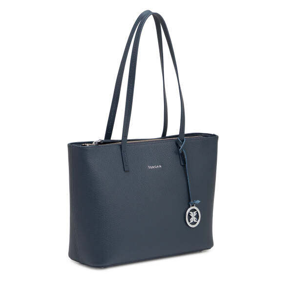 Lacivert Hakiki Deri Kadın Omuz Çantası - S26Y1BC78868-A38 - 2