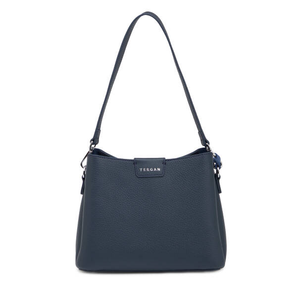 Lacivert Hakiki Deri Kadın Omuz Çantası - S26Y1BC80172-A38 - 1