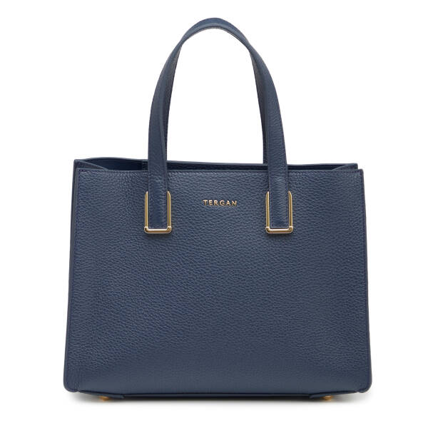 Lacivert Hakiki Deri Kadın Omuz Çantası - S26Y1BC80487-U8F 