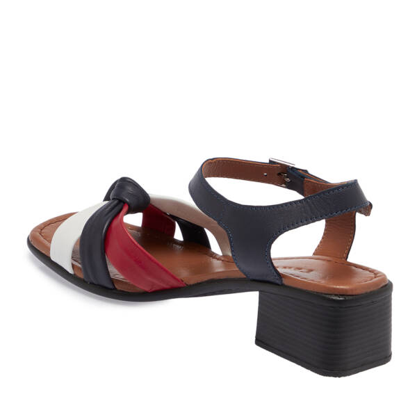 Lacivert Hakiki Deri Kadın Sandalet - K26Y1SN68369-A31 - 2