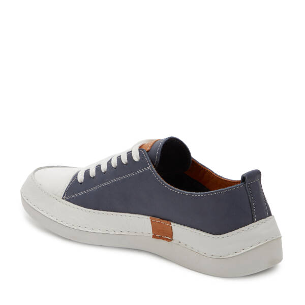 Lacivert Hakiki Deri Kadın Sneaker - K25I1AY68016-A31 - 3