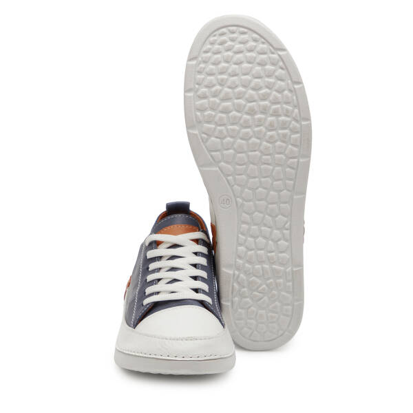 Lacivert Hakiki Deri Kadın Sneaker - K25I1AY68016-A31 - 4