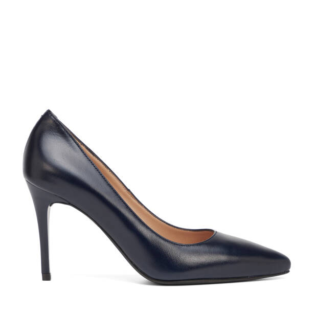Lacivert Hakiki Deri Kadın Stiletto - K26S1AY68854-A31 