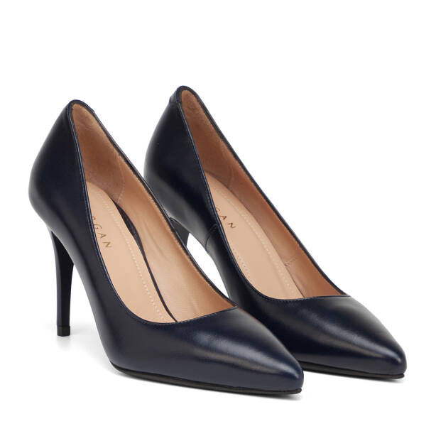 Lacivert Hakiki Deri Kadın Stiletto - K26S1AY68854-A31 - 2
