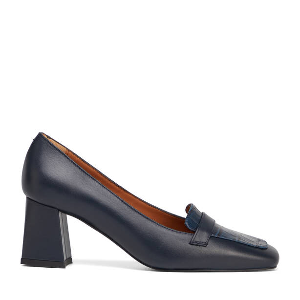 Lacivert Hakiki Deri Kadın Stiletto - K26S1AY68860-A31 - 1