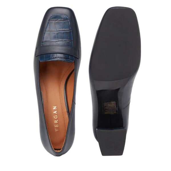 Lacivert Hakiki Deri Kadın Stiletto - K26S1AY68860-A31 - 6