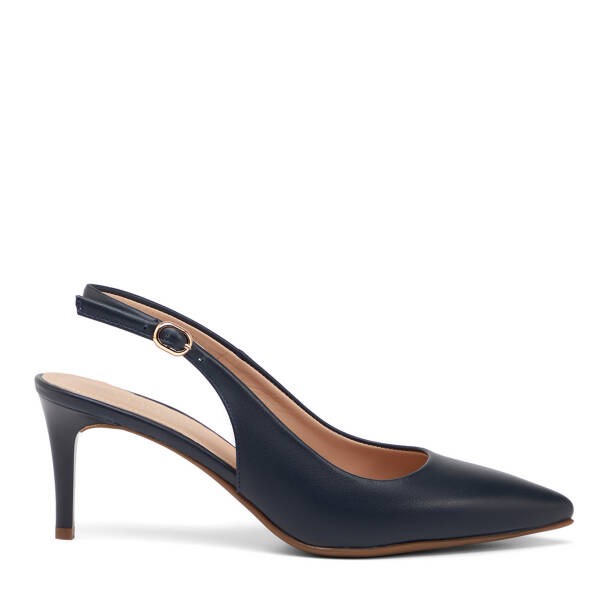 Lacivert Hakiki Deri Kadın Stiletto - K26Y1AY68388-A31 