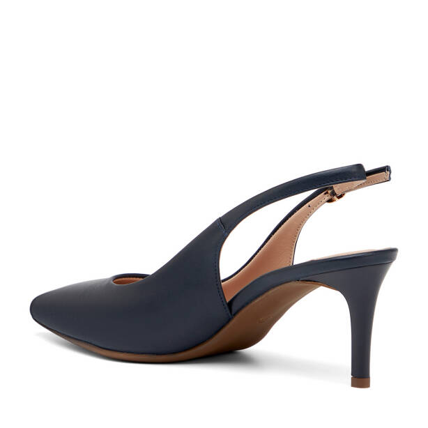 Lacivert Hakiki Deri Kadın Stiletto - K26Y1AY68388-A31 - 4