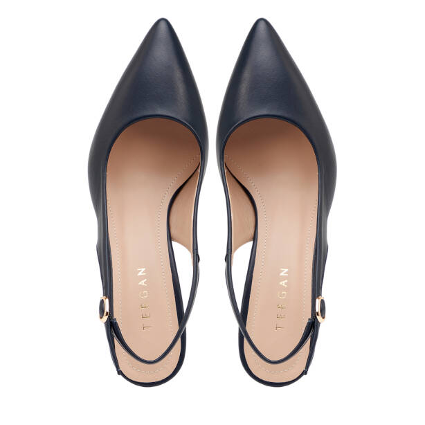 Lacivert Hakiki Deri Kadın Stiletto - K26Y1AY68388-A31 - 5