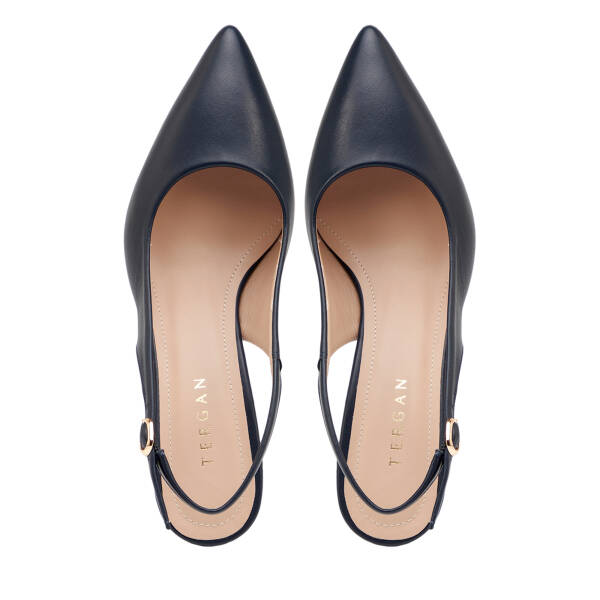 Lacivert Hakiki Deri Kadın Stiletto - K26Y1AY68388-A31 - 5