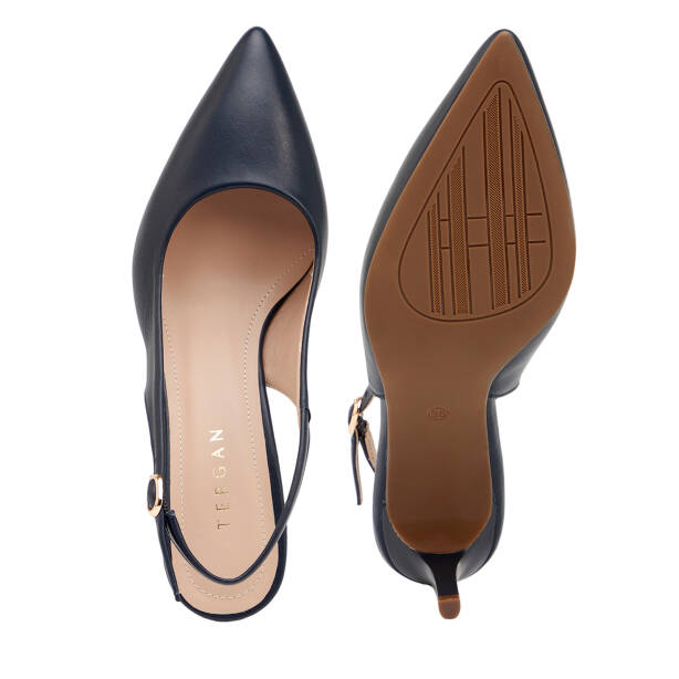 Lacivert Hakiki Deri Kadın Stiletto - K26Y1AY68388-A31 - 6