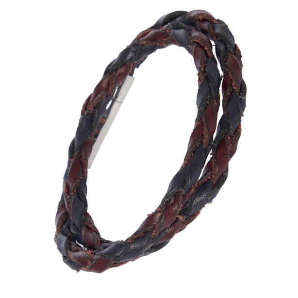 Lacivert Hakiki Deri Unisex Bileklik - U1BLK0430019-E0H - 2