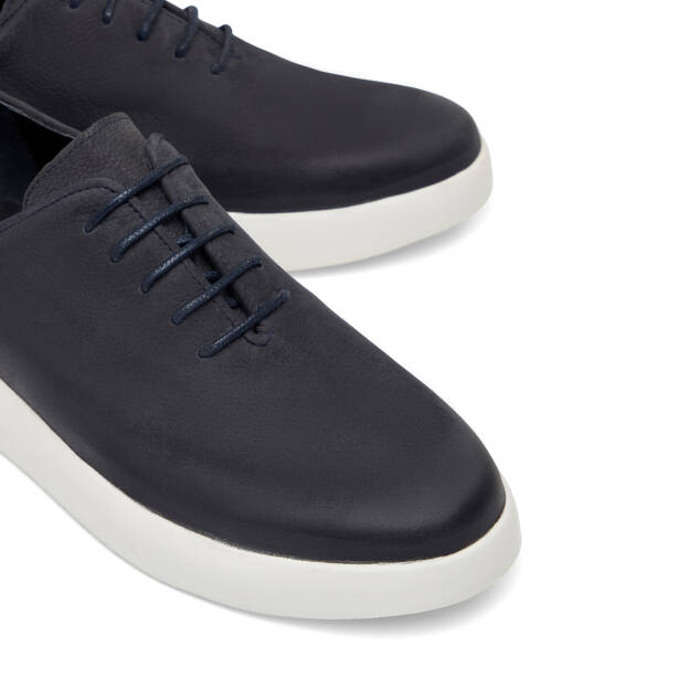 Lacivert Hakiki Nubuk Deri Erkek Casual Ayakkabı - E26I1AY57611-C39 - 3